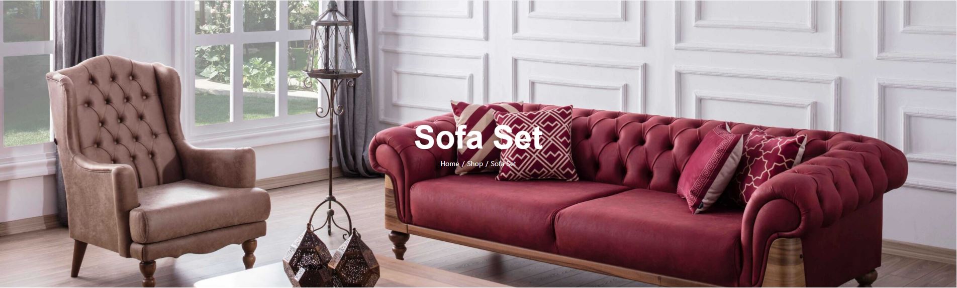 black sofa set