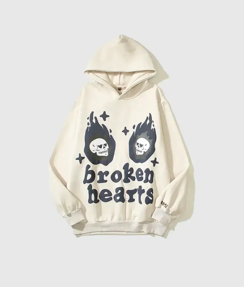 Broken Planet Broken Heart Hoodie White