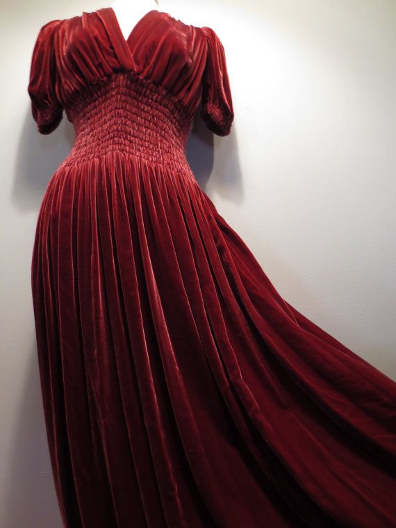 red velvet gown