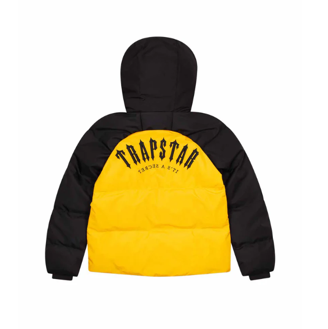 TRAPSTAR IRONGATE ARCH PUFFER JACKET AW23 YELLOW BLACK