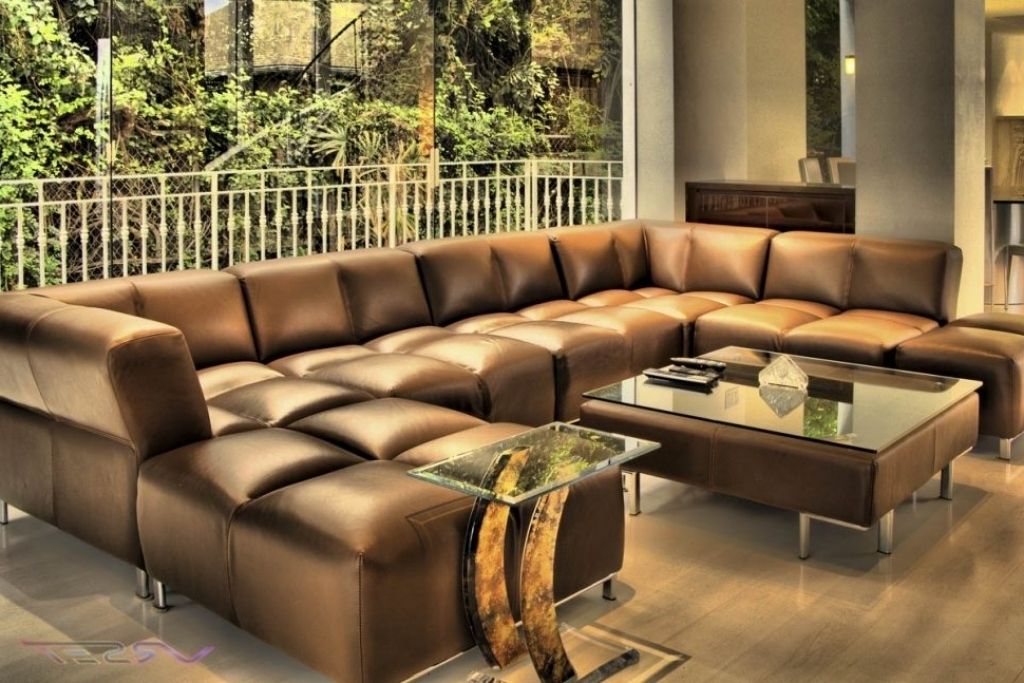 what colour goes with brown leather sofa