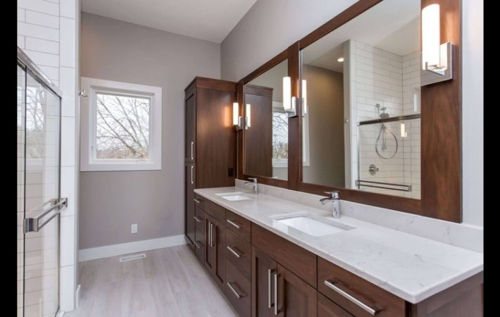 Double sink bathroom vanity in Indianapolis