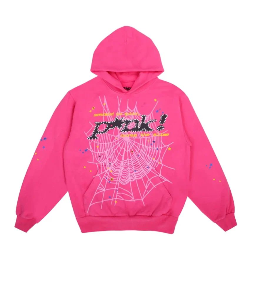 pink sp5der hoodie